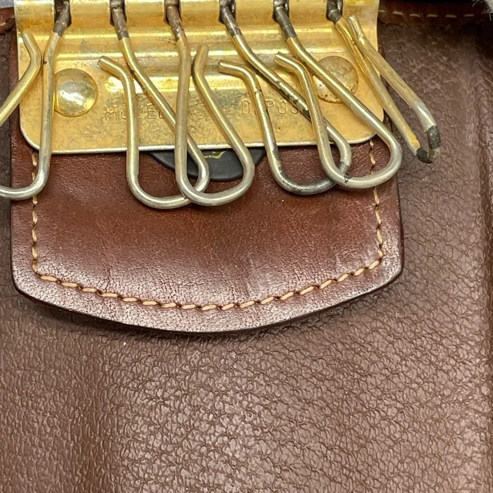 Rare Burberry Vintage Green Novacheck with Horse Pattern Key Holder